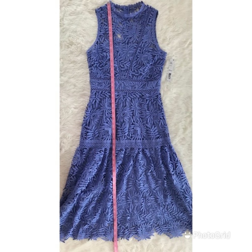ANTONIO MELANI Blue Lace Midi Dress - Picture 14 of 15